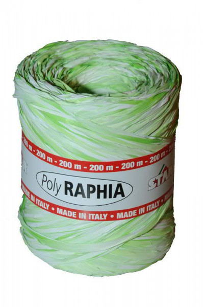 Raffia Bast SP 15mm 200m Multicolor, grün