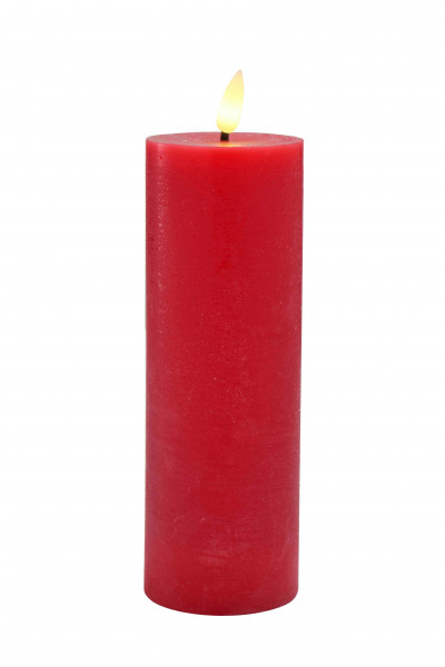 LED Kerze D6H17,5cm Struktur Aktionspreis, rot