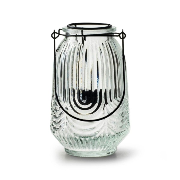 Glas Windlicht H15D9,5cm m.Einsatz, klar