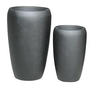 Vase FS157 H68/51cm 2er Satz m.E., matt schwa