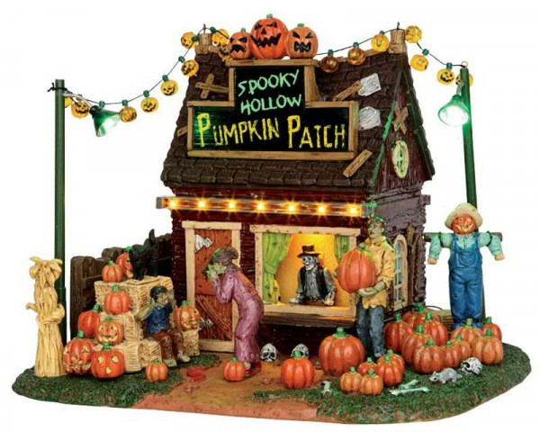 Halloween Spooky Hollow Pumpkin Patch animiert,Beleuchtet, Batteriebetrieben