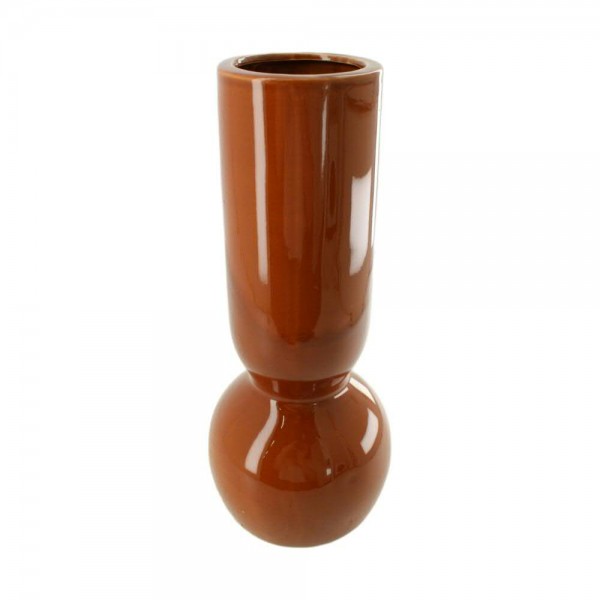 Vase Keramik D14,5H34,5cm, braun