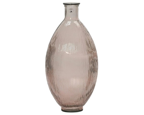 Glas Vase D29H59cm Recycling, terra