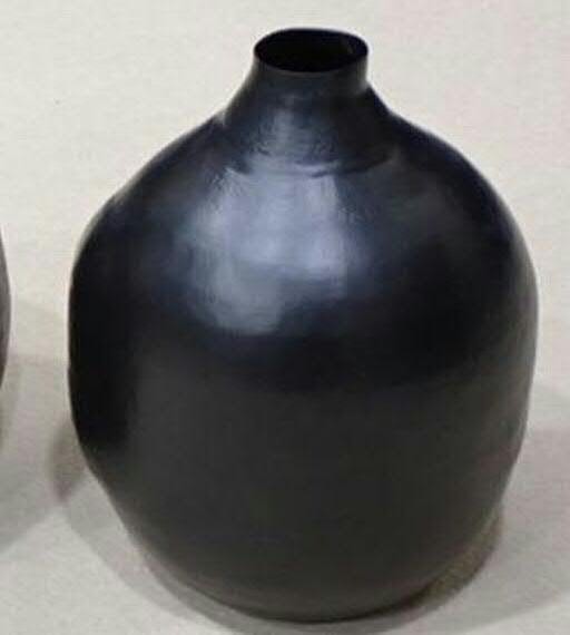 Vase Alu 28x25x33cm, schwarz