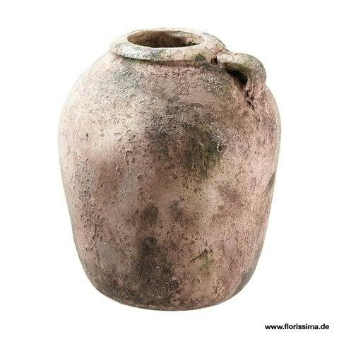Vase Zement D24,5H28cm, grau