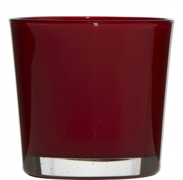 Glas Kübel H12,5D14,5cm Conner, rot