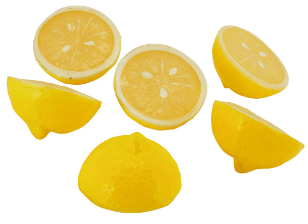 Zitronen Hälften 6St. H3D5cm, gelb