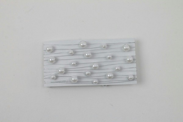 Perlenkette Kunststoff 250cm, weiß