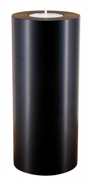 Lux Trend D8H18cm Teelichthalter, schwarz