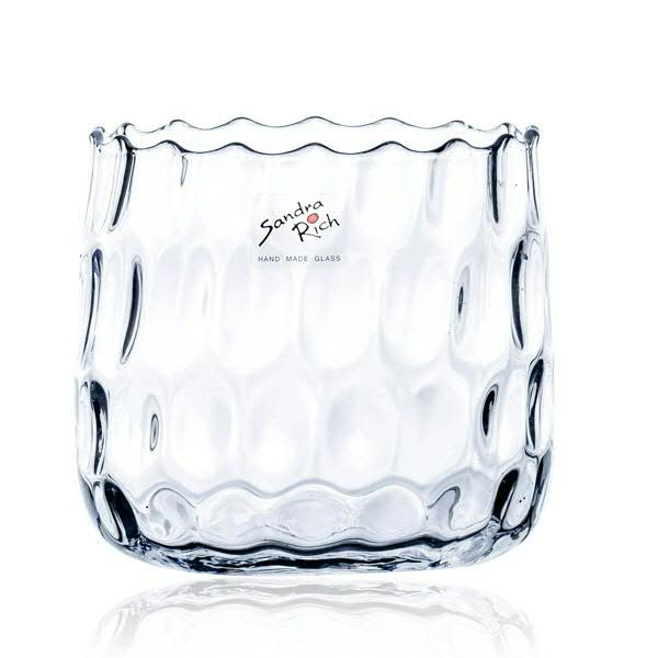 Glas Vase D17,5H16cm