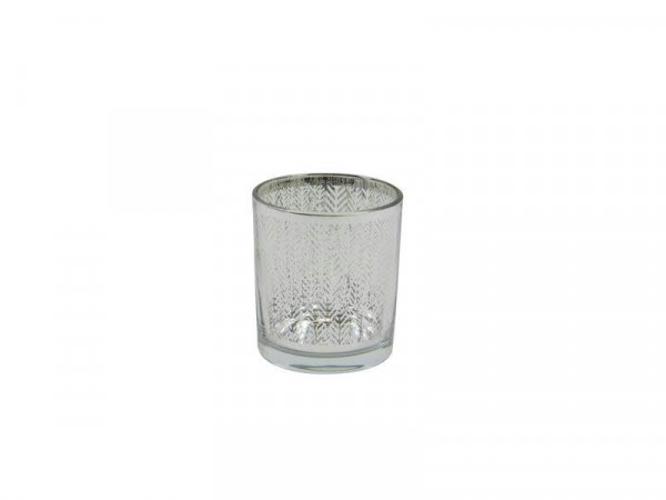Glas Teelicht SP 8,8x10cm, silber