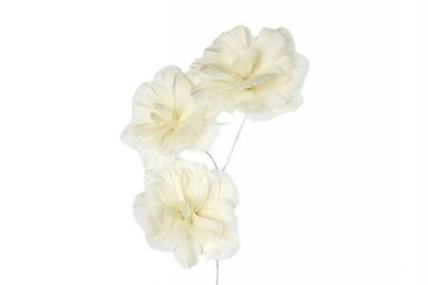 Blume Federn SP x3 75cm, weiß