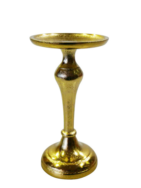 Kerzenhalter Alu antik H17cm, gold