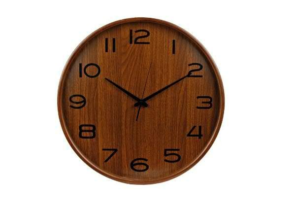 Uhr Holz D53cm, braun