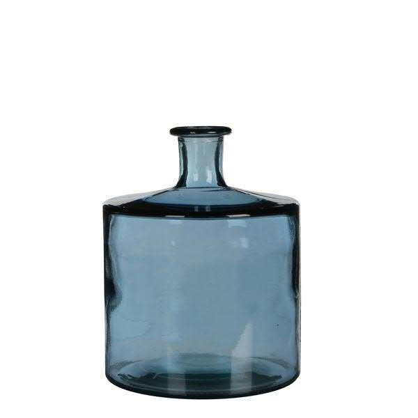 Glas Flasche D21H26cm, blau