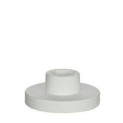 Kerzenhalter Keramik D7H3cm, weiß