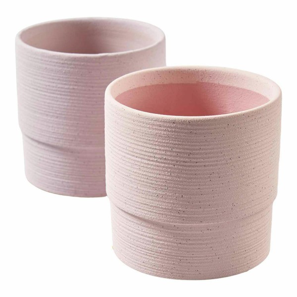 Kübel Keramik D10,5H10,5cm, lila/rosa