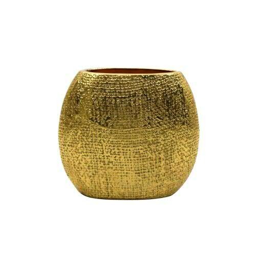 Vase Alu SP 20x9,5x18cm oval, gold
