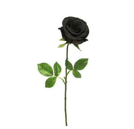 Rose 47cm, schwarz