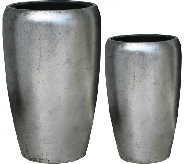 Vase FS157 H68/51cm 2er Satz m.E., silber