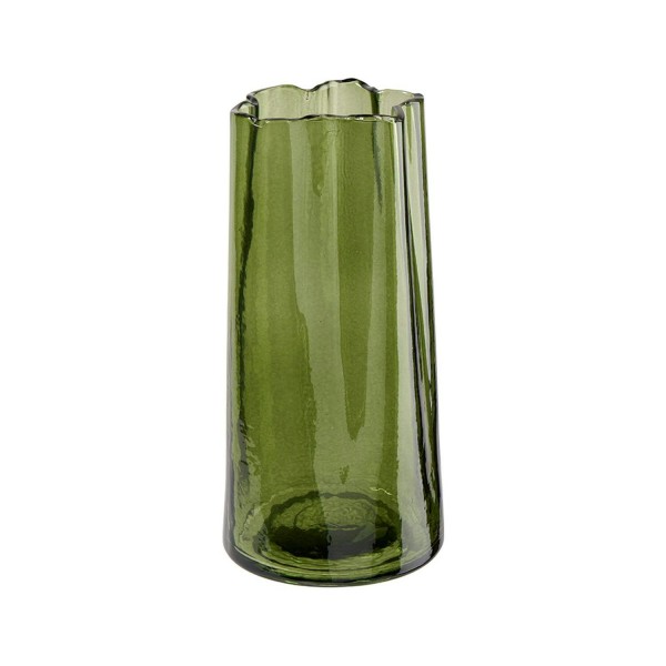 Glas Vase D10H20cm, grün