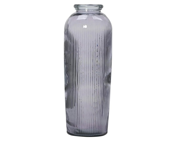 Glas Vase D30H70cm Recycling, lila