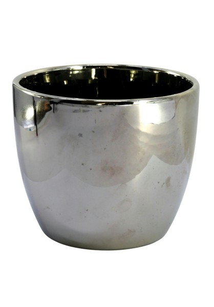 Kübel Keramik D18H15cm, silber