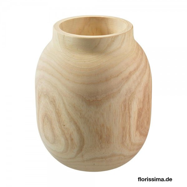 Vase Holz H15D13cm, natur