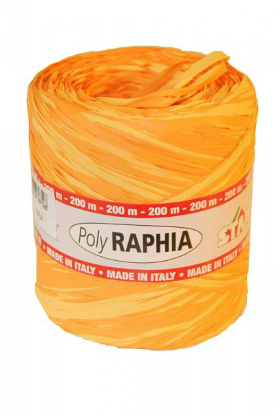 Raffia Bast 15mm 200m Bicolor, orange