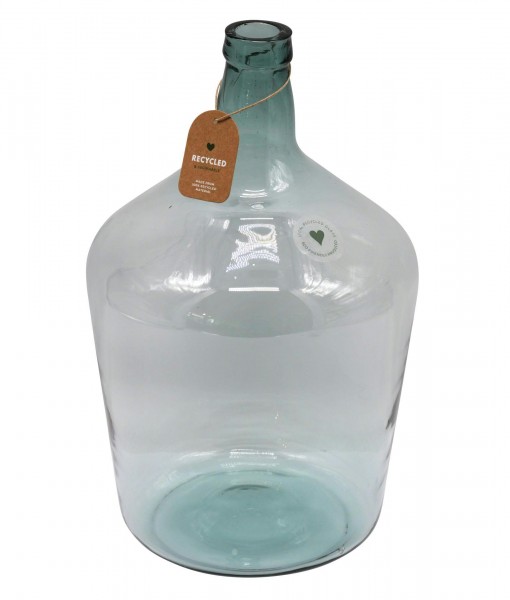 Glas Flasche D25H39cm Recycling, klar