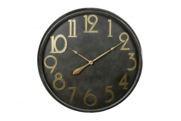 Uhr Metall D80,5cm, schwarz