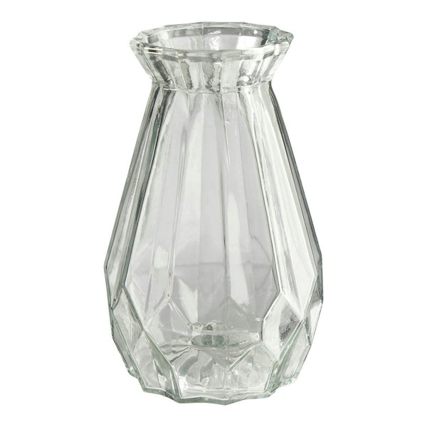 Glas Vase D11H18cm 2St.mit Rand, klar