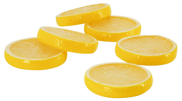 Zitronen Scheiben 6St. D5cm, gelb