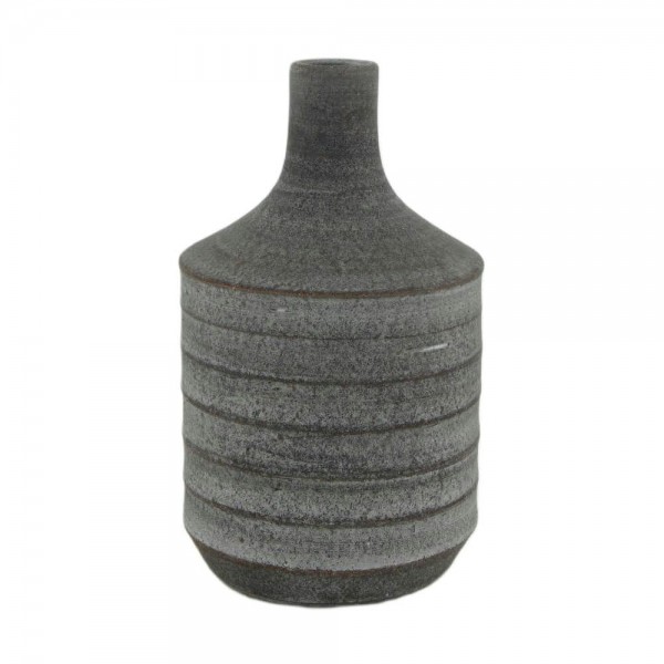Flasche Terracotta D14H24cm, anthrazit