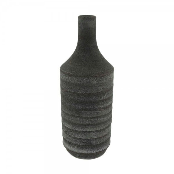 Flasche Terracotta D14H38cm, anthrazit