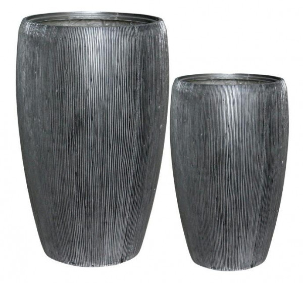 Vase FS133 H68/51cm 2er Satz m.E., grau