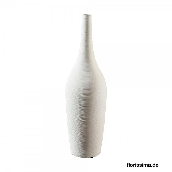Vase Keramik SP D12H40,5cm, weiß