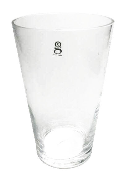 Glas Vase D19H30cm konisch, klar