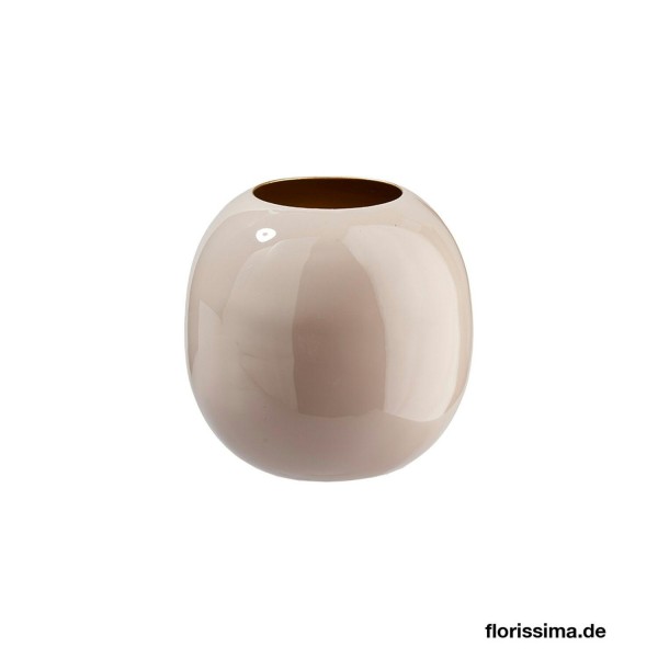 Vase Metall D10H9,5cm, creme