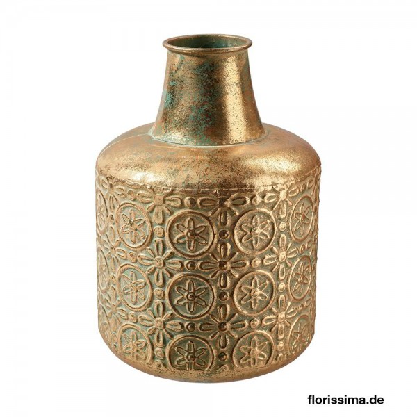 Vase Metall SP D18,5:H28,5cm, gold
