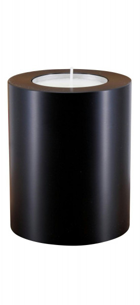 Lux Trend D10H12cm Teelichthalter für Maxi Teelicht, schwarz