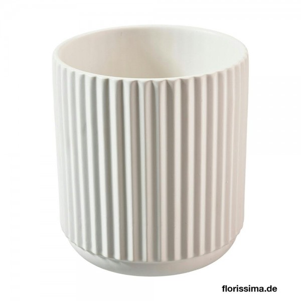 Vase Keramik D16H17cm, weiß