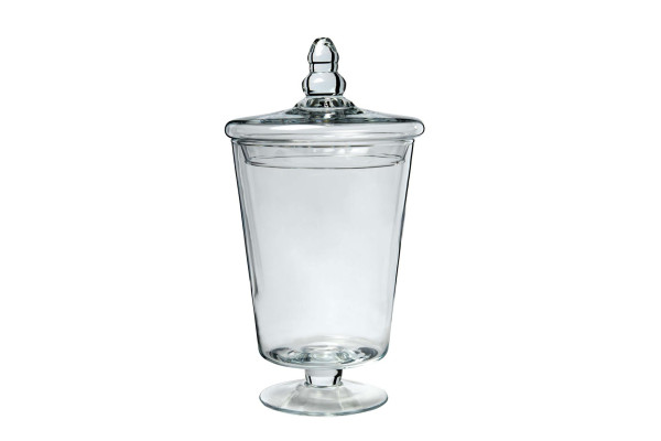 Glas Pokal H34cmD18,5cm m. Deckel, klar