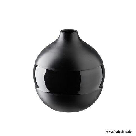 Vase Alu D15H15,5cm, schwarz