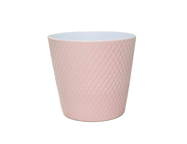 Kübel Keramik 490/12cm Harlekin, Lasur rosa