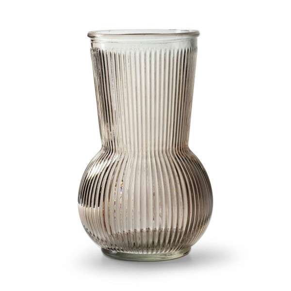 Glas Vase D9,5H18cm, beige