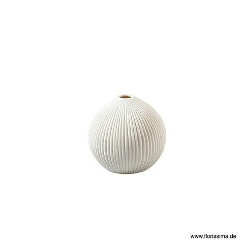 Vase Porzellan D11H10cm, weiß