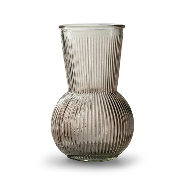 Glas Vase D9,5H19,5cm, beige
