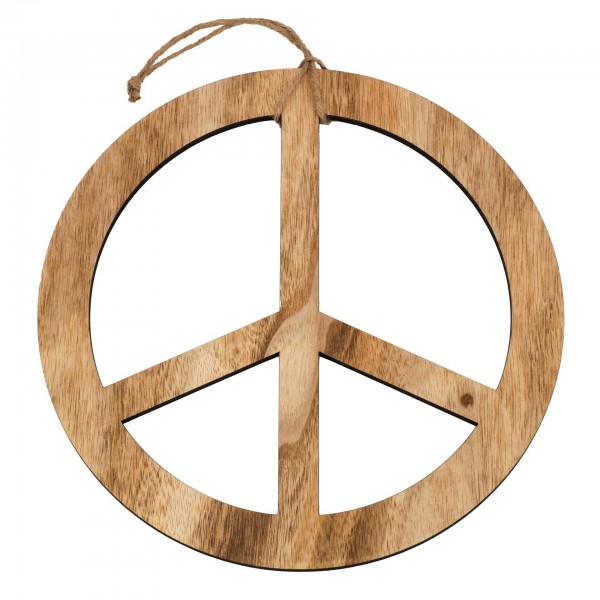 Peace Zeichen Holz D30cm Aktionspreis!zum Hängen, natur