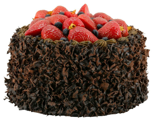 Torte SP D20H13cm Erdbeere/Schoko, braun